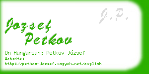 jozsef petkov business card
